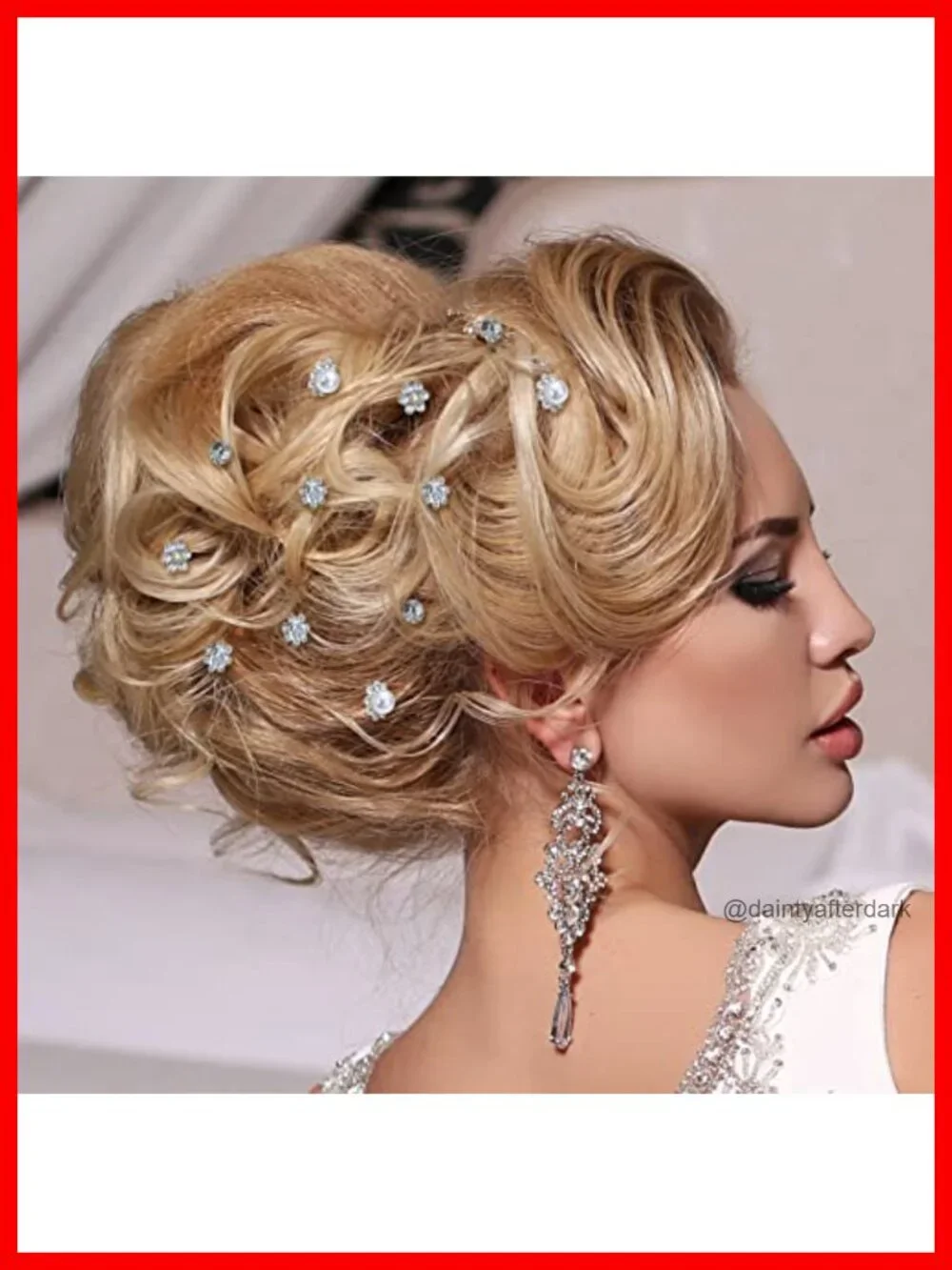 48 Pack Pearl Rhinestone Hair Pins Bridal Wedding Hair Accessories U-Shape